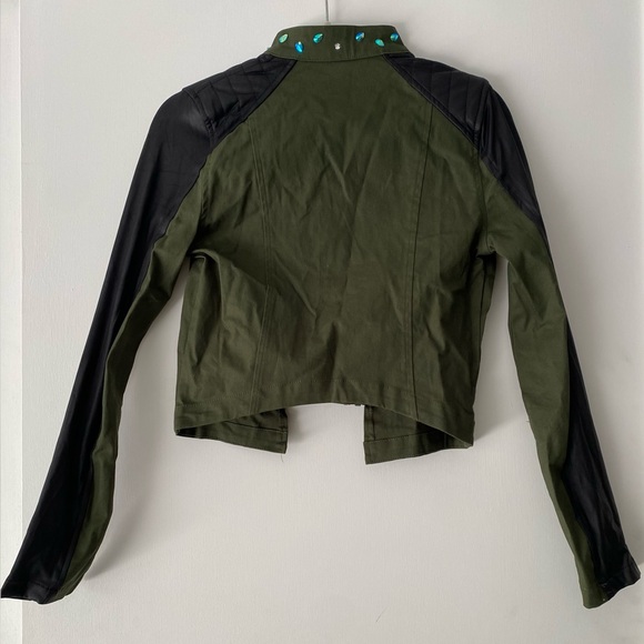 Balera Olive Green Moto Detail Military Jacket Dance Costume Piece - Picture 4 of 6